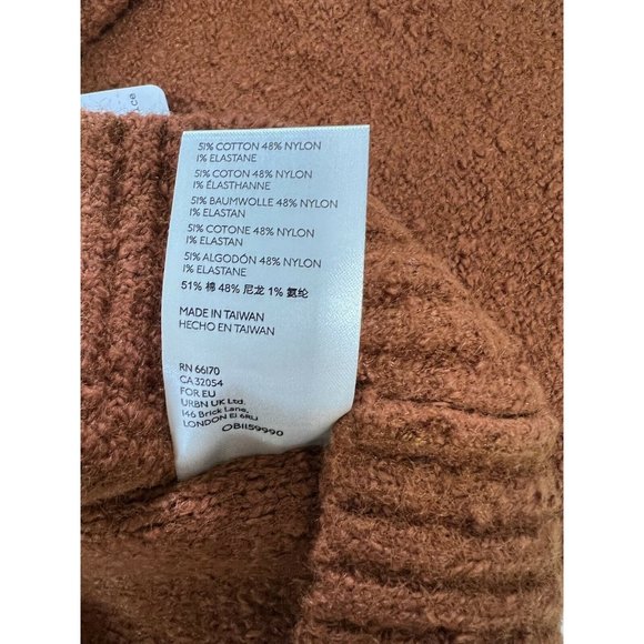 Free People Womens Sweater Reverie V-neck Sweater In Burnt Butter Size Small NEW - Picture 8 of 8